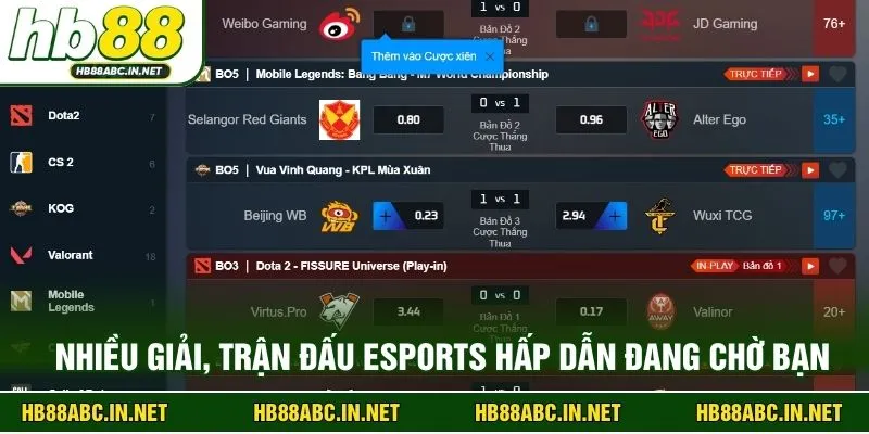 Nhiều giải, trận đấu esports hấp dẫn đang chờ bạn 
