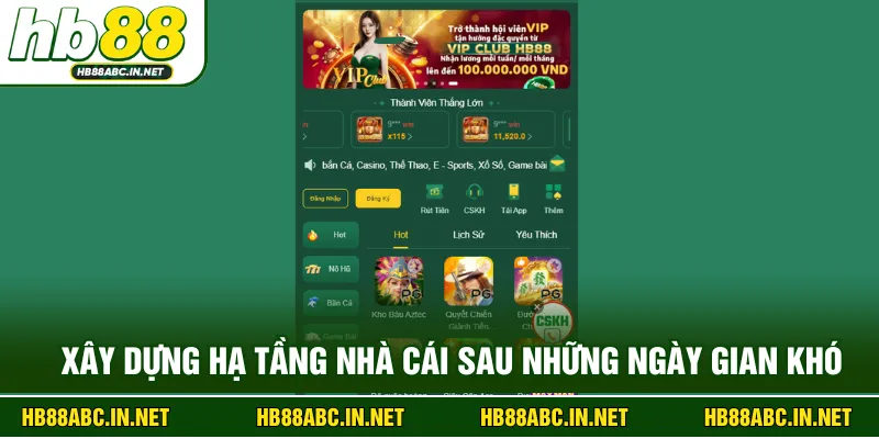 Xây dựng hạ tầng nhà cái sau những ngày gian khó