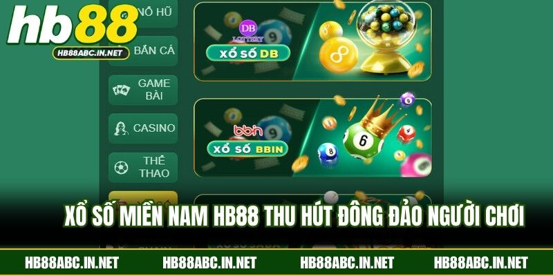 Xổ số miền Nam HB88 thu hút đông đảo người chơi